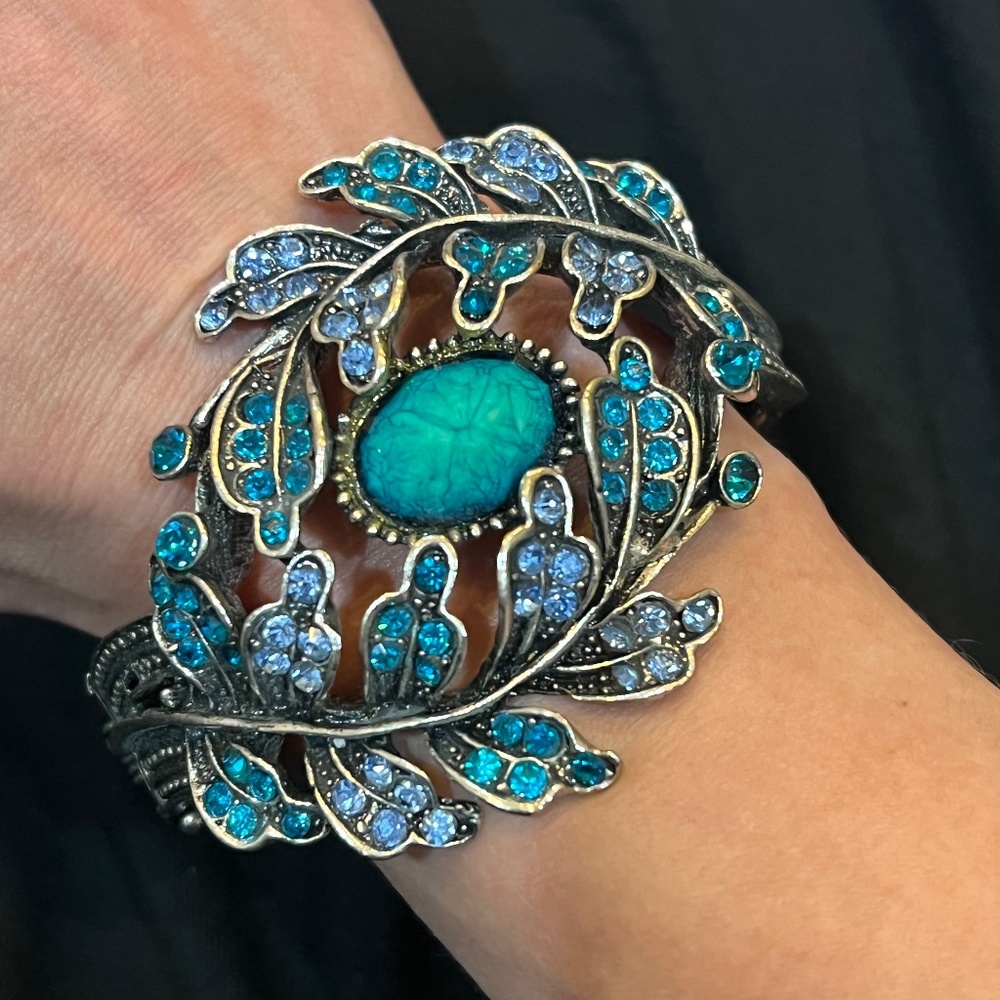 Blue and Teal Crystal Bracelet